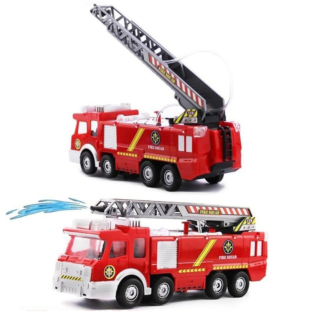 fire truck toy with water hose