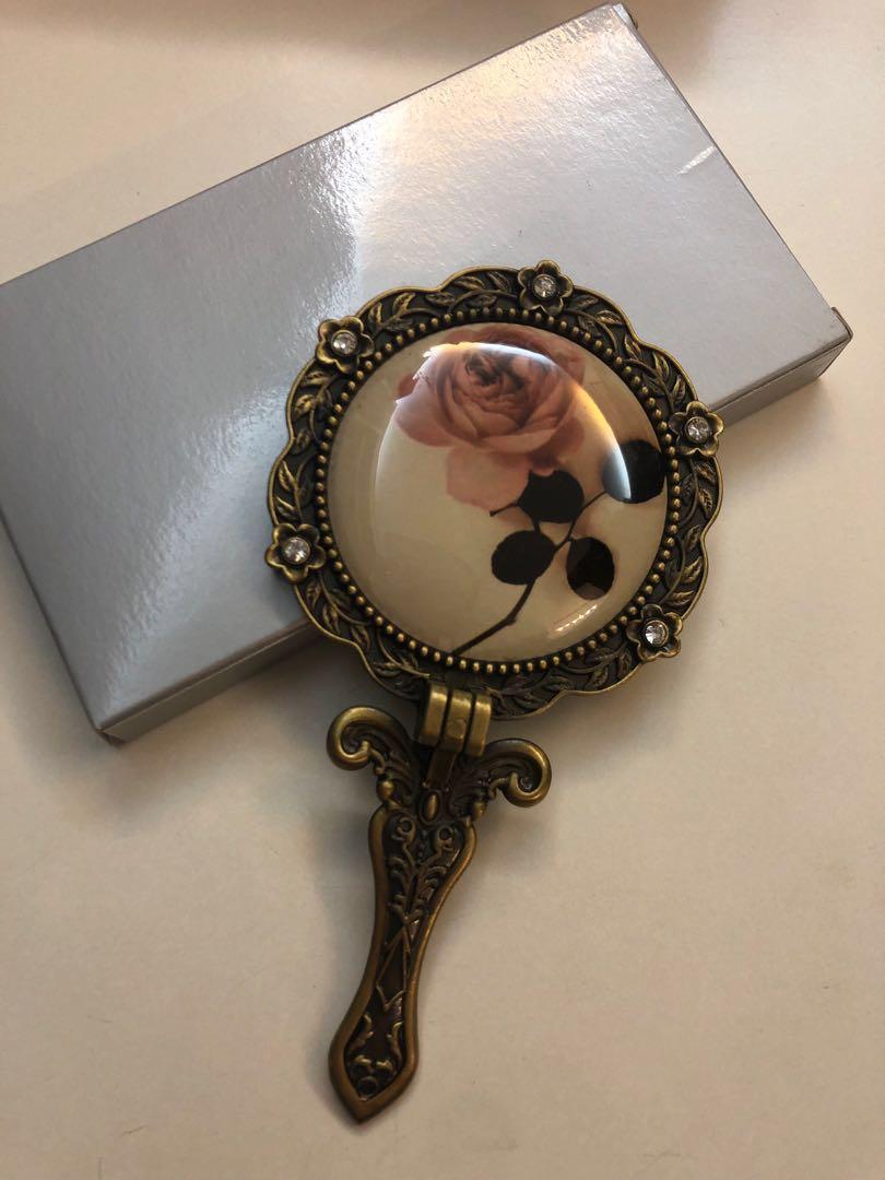 法国古典玫瑰花化妆镜