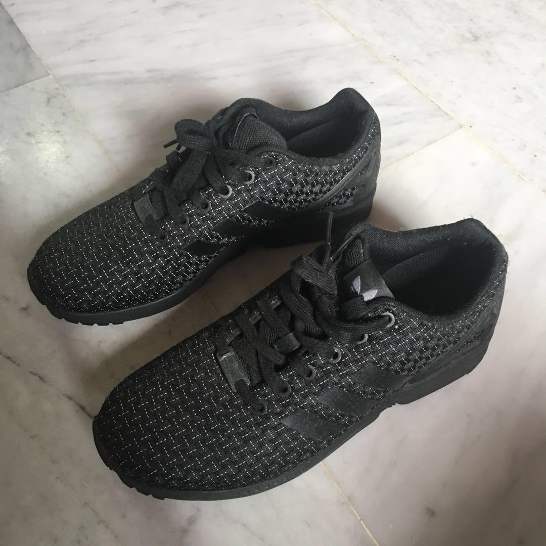 Adidas Reflective Black, Men's Fashion, Sneakers on Carousell