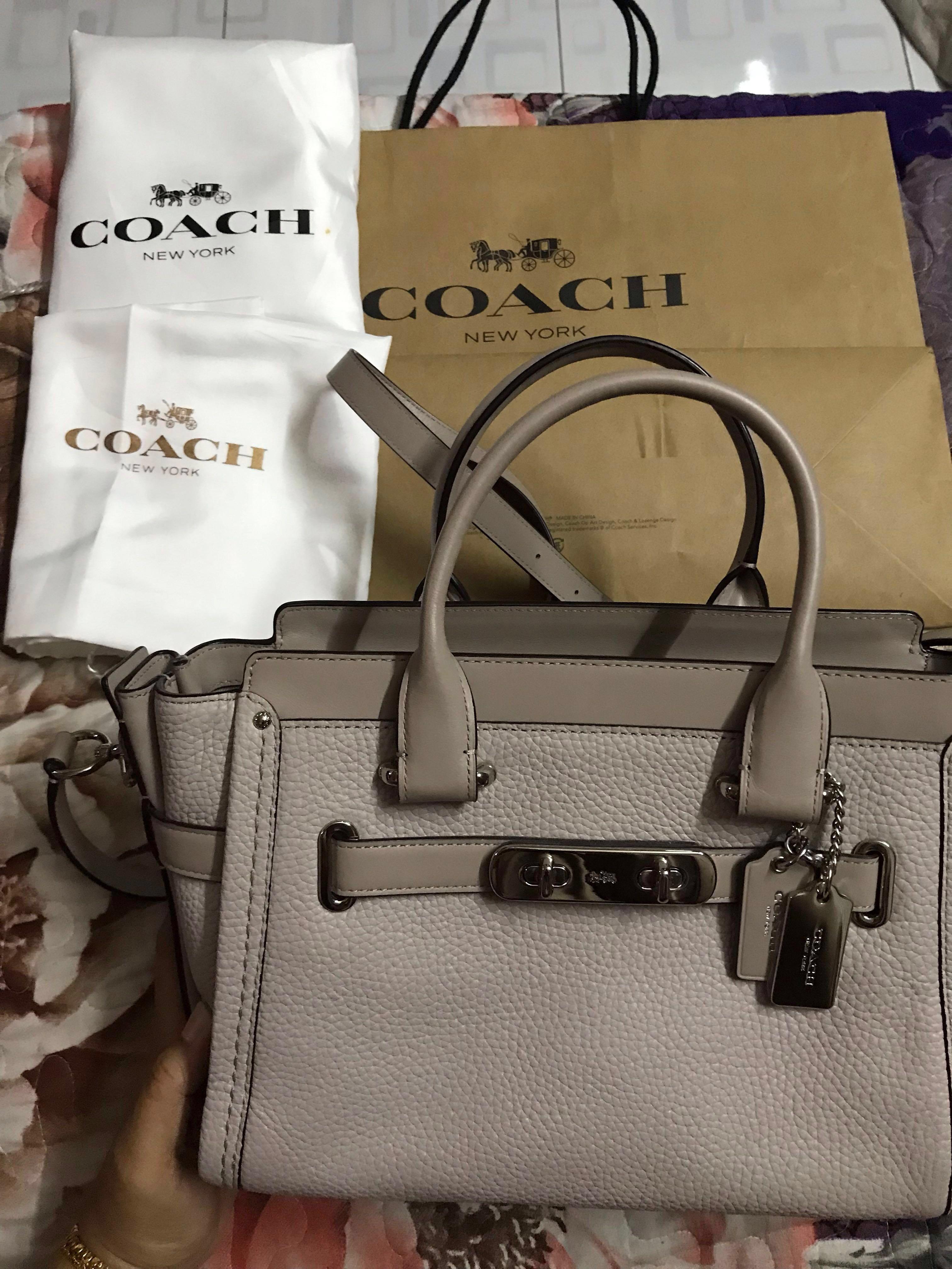 Coach swagger 27 grey sale