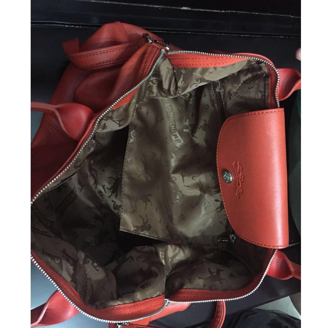 Authentic Longchamp Leather Bag, Women's Fashion, Bags & Wallets, Tote