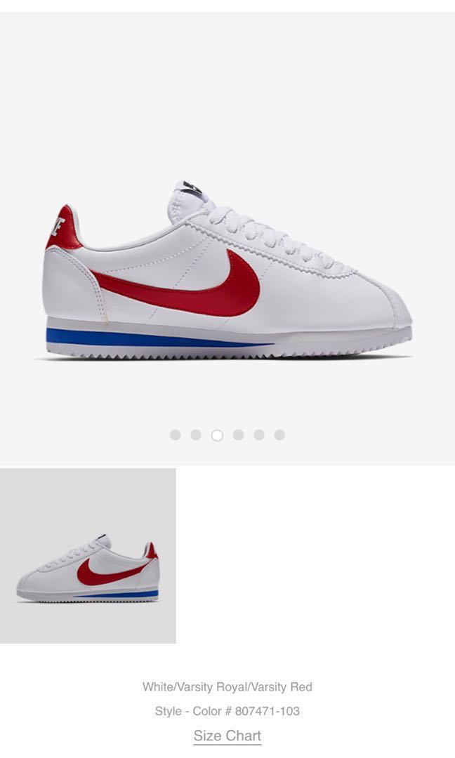 cortez size chart
