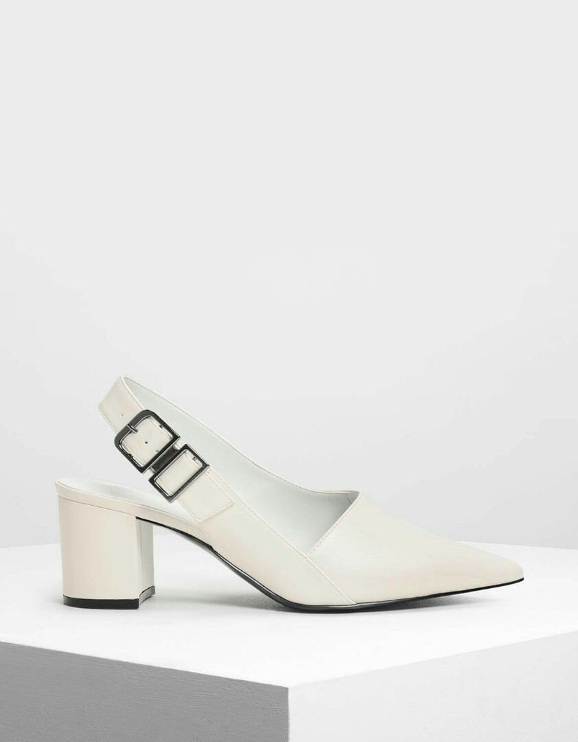 white block heel slingbacks