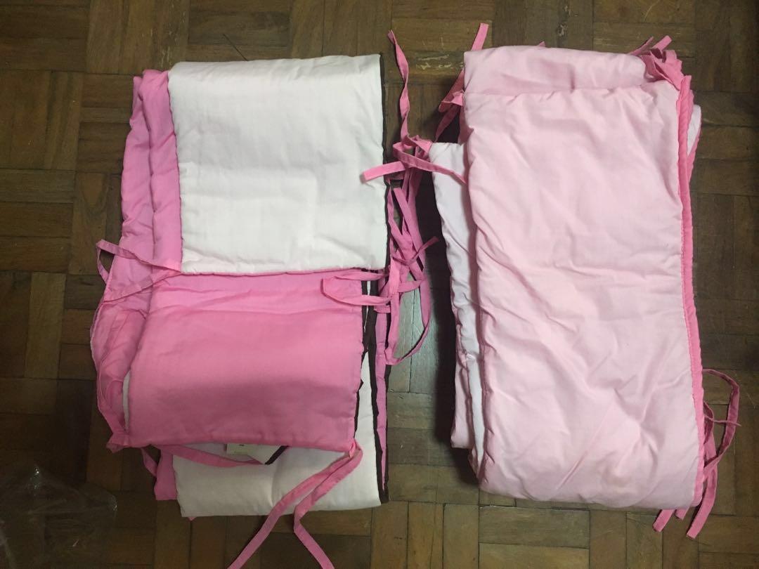 Crib bumper (Category: Cots & Cribs) located in Quezon City. Submitted by mondstuff (Listing ID 216682195, Image 2). Description: -2pcs. -no damage -brand new condition -bought from SM dept. store -php600 each if bought seperately * please PM me for more details and meet-up. thank you!.