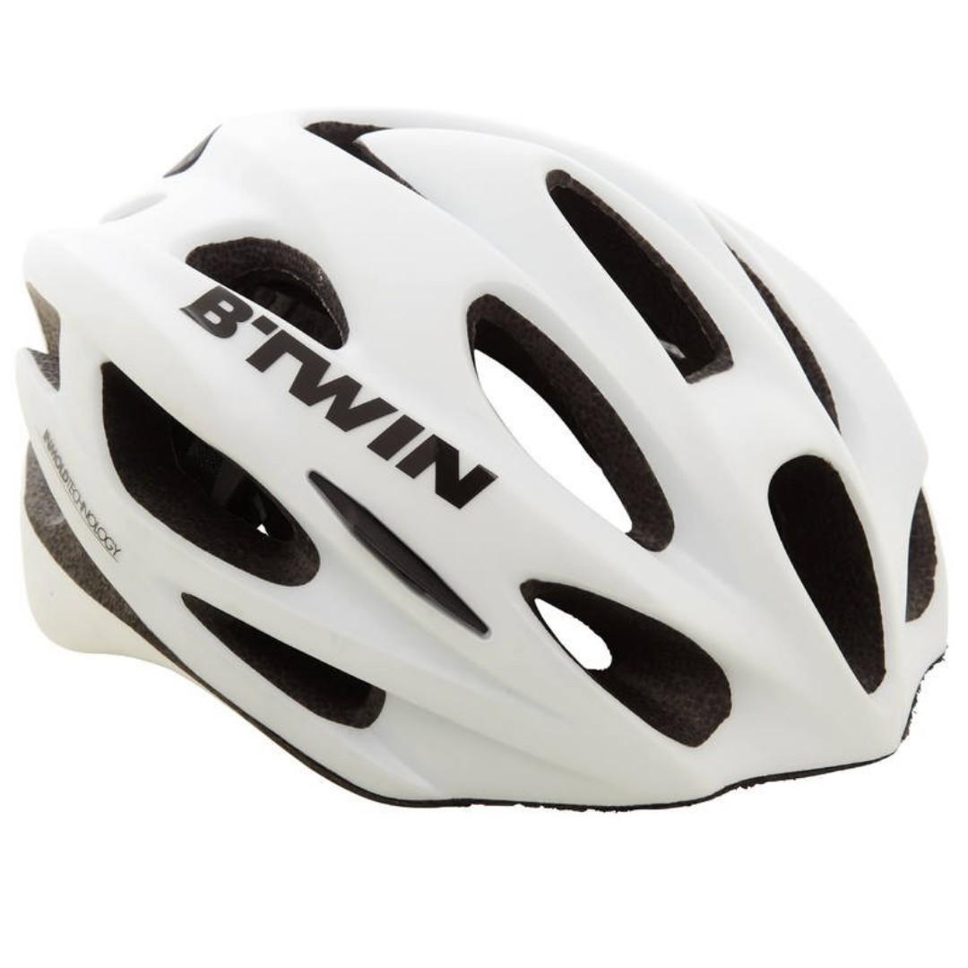 Decathlon Btwin 500 Road Cycling Helmet White Sports Sports Games Equipment On Carousell