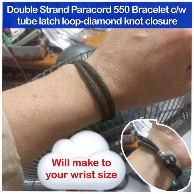 Braided Bracelet From Paracord 550 With Large Hex Nut and a Diamond Knot  and Loop Closure, Mens Jewelry, Mens Bracelet 