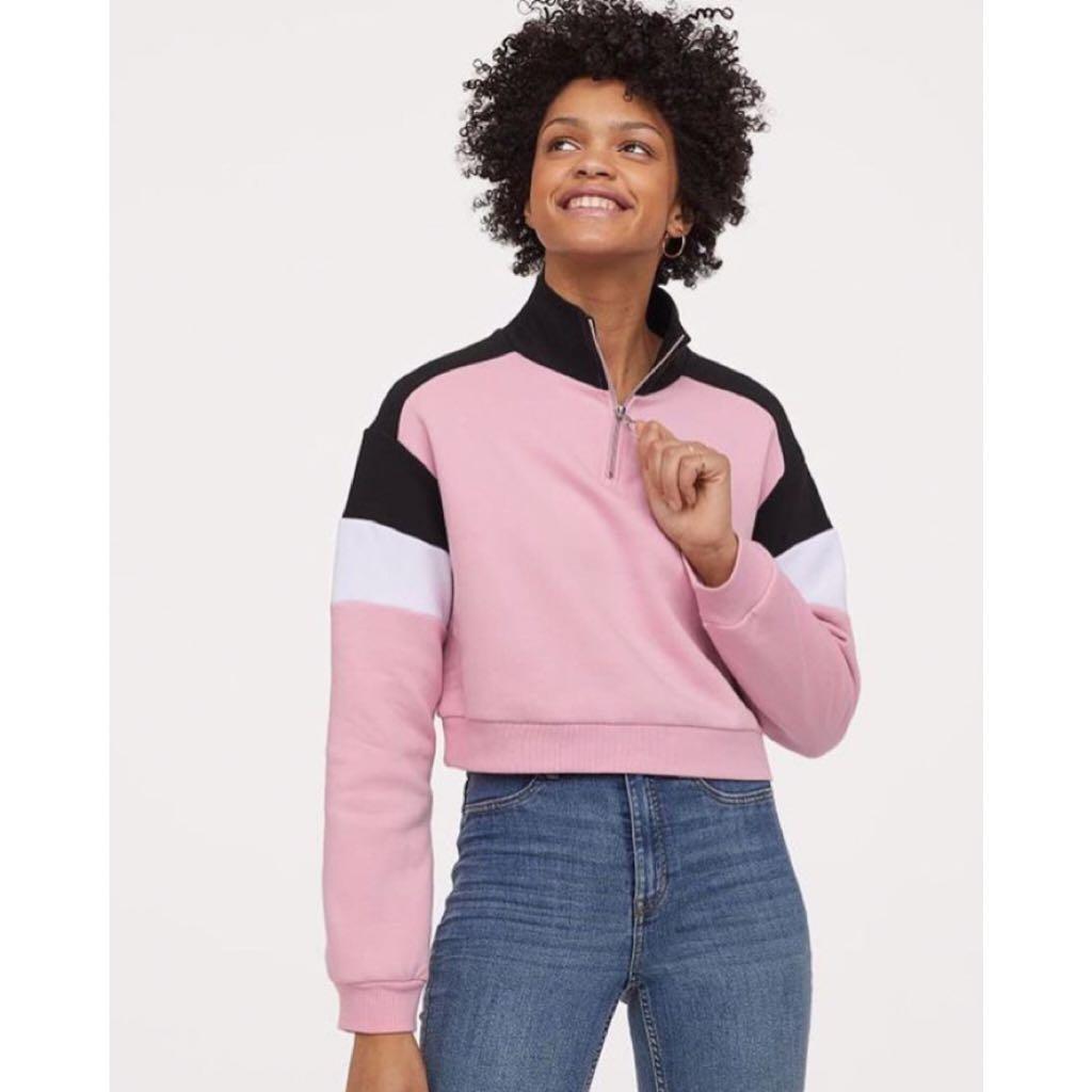 Hm stand 2024 up collar sweatshirt