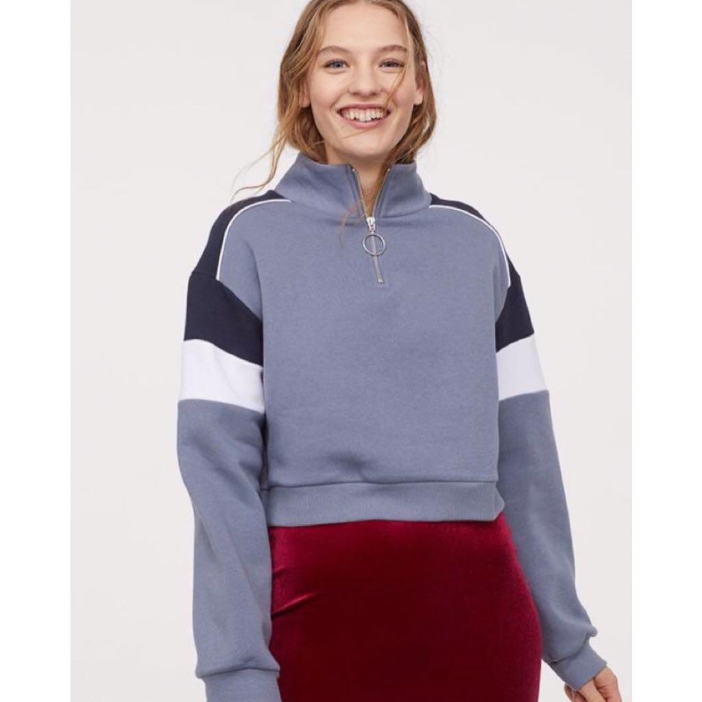 Hm stand up collar sweatshirt top