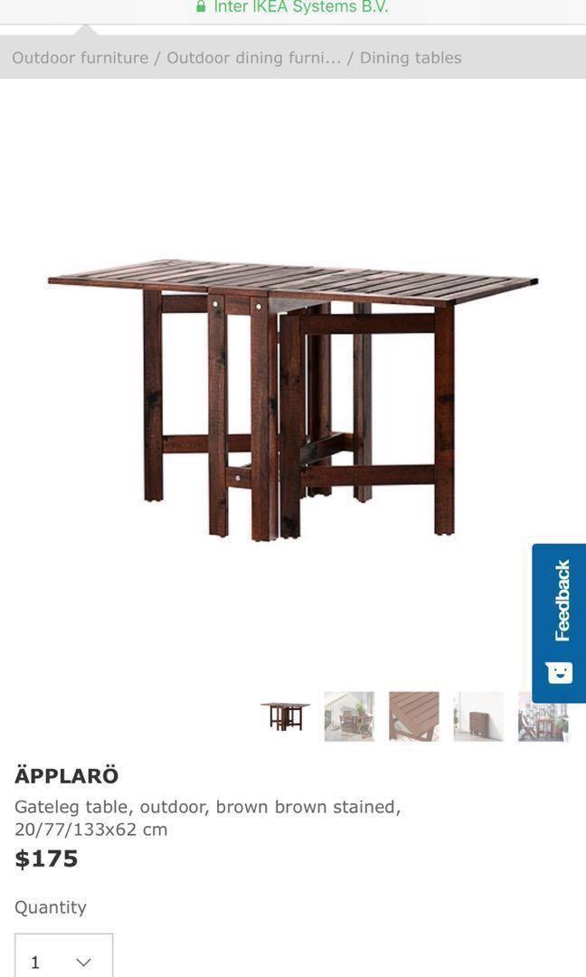 Ikea Outdoor Dining Table Pm For Price Furniture Tables Chairs On Carousell