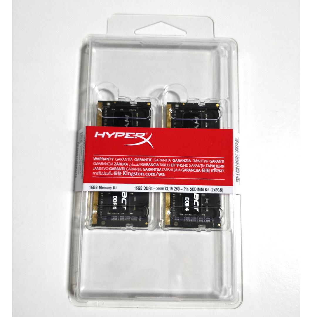 Sale Kingston Hyperx Impact 16gb 2x8gb 2666mhz Ddr4 Cl15 260 Pin Sodimm Laptop Notebook Memory Mac Ram Electronics Computer Parts Accessories On Carousell