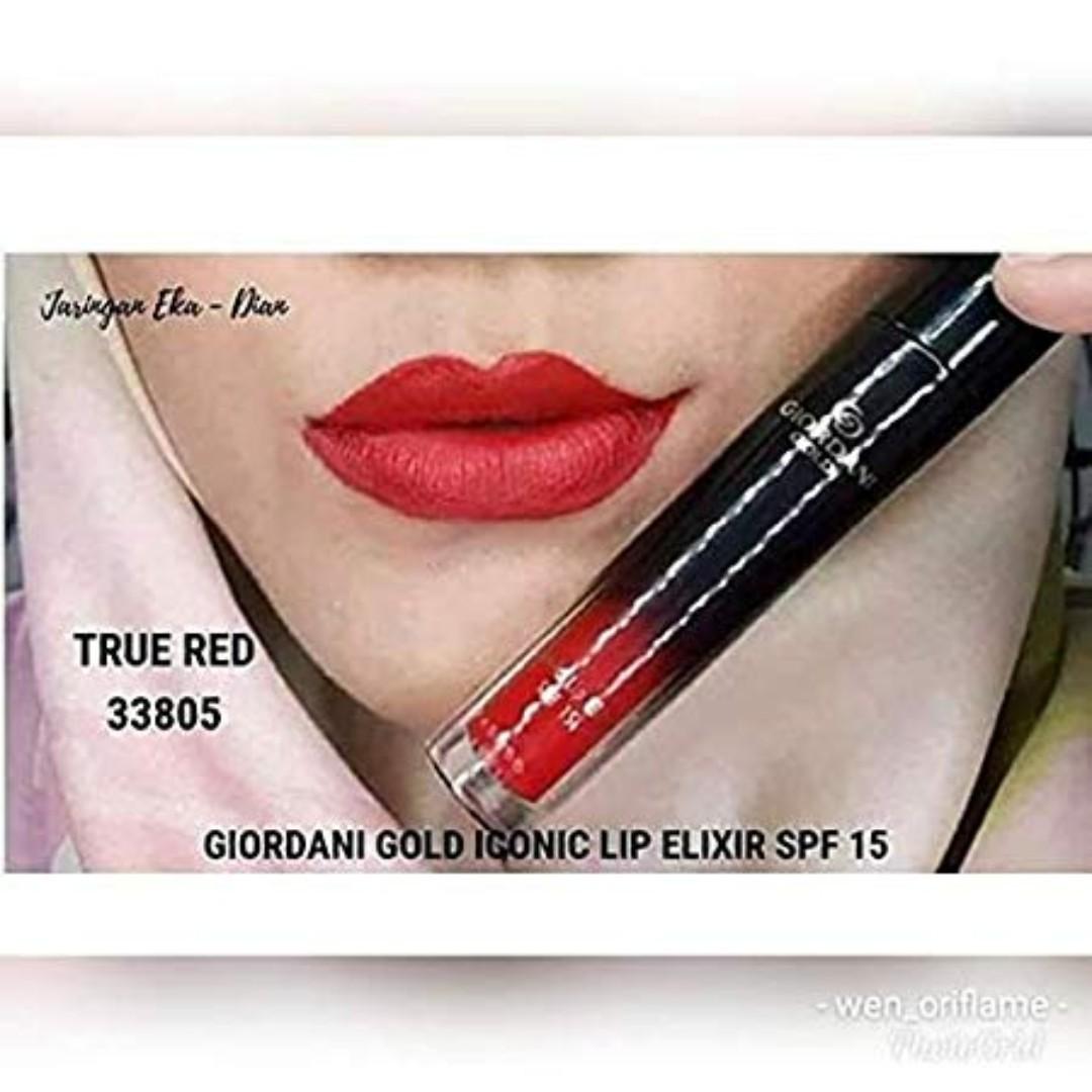 Lipstik Liquid Lip Elixir Giordani Gold Iconic Spf 15 True Red Kesehatan Kecantikan Rias Wajah Di Carousell