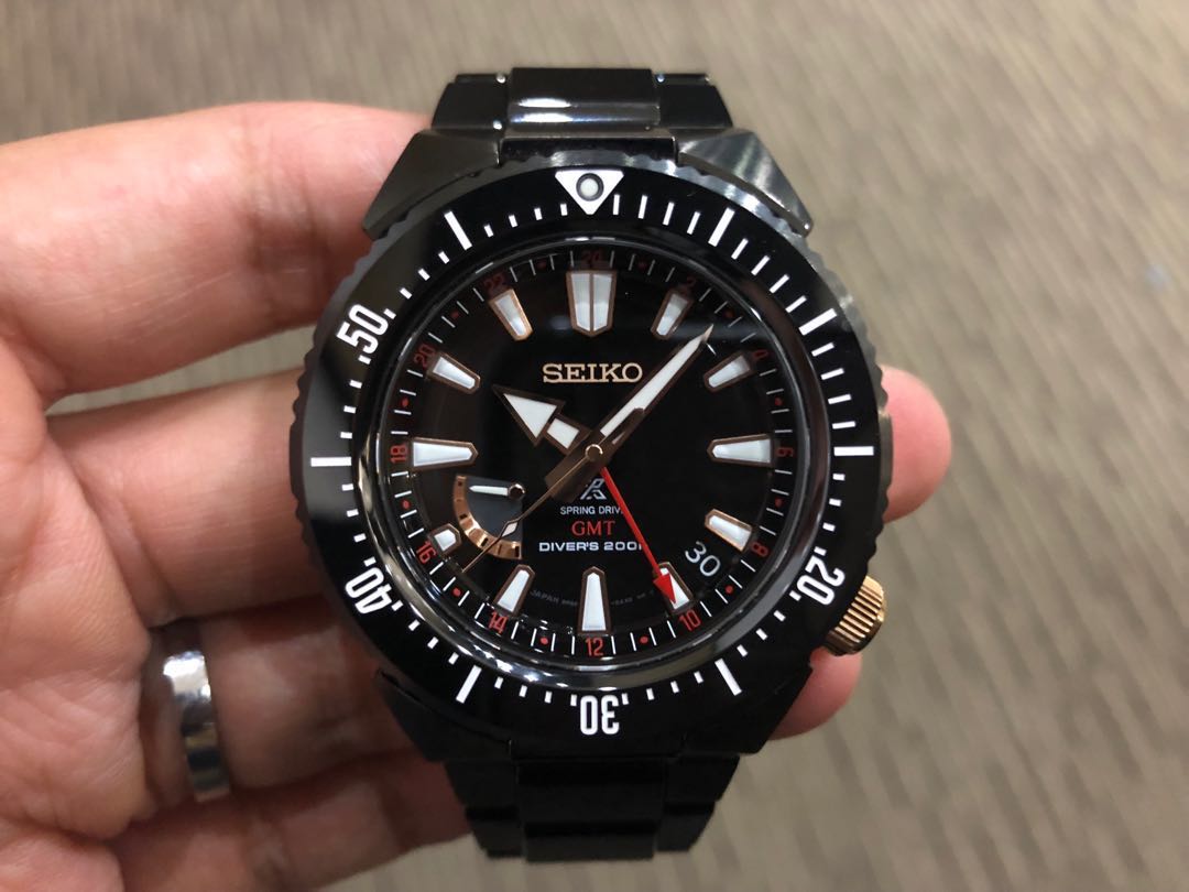 Local End Dec 2018 Like New Seiko Diver Spring Drive GMT SBDB018, Luxury,  Watches on Carousell