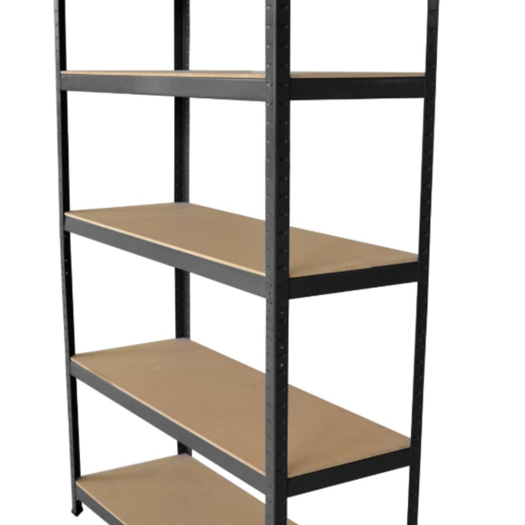 Metal Boltless Rack With Wooden Deck, Boltless Steel Shelving With Wood Deck