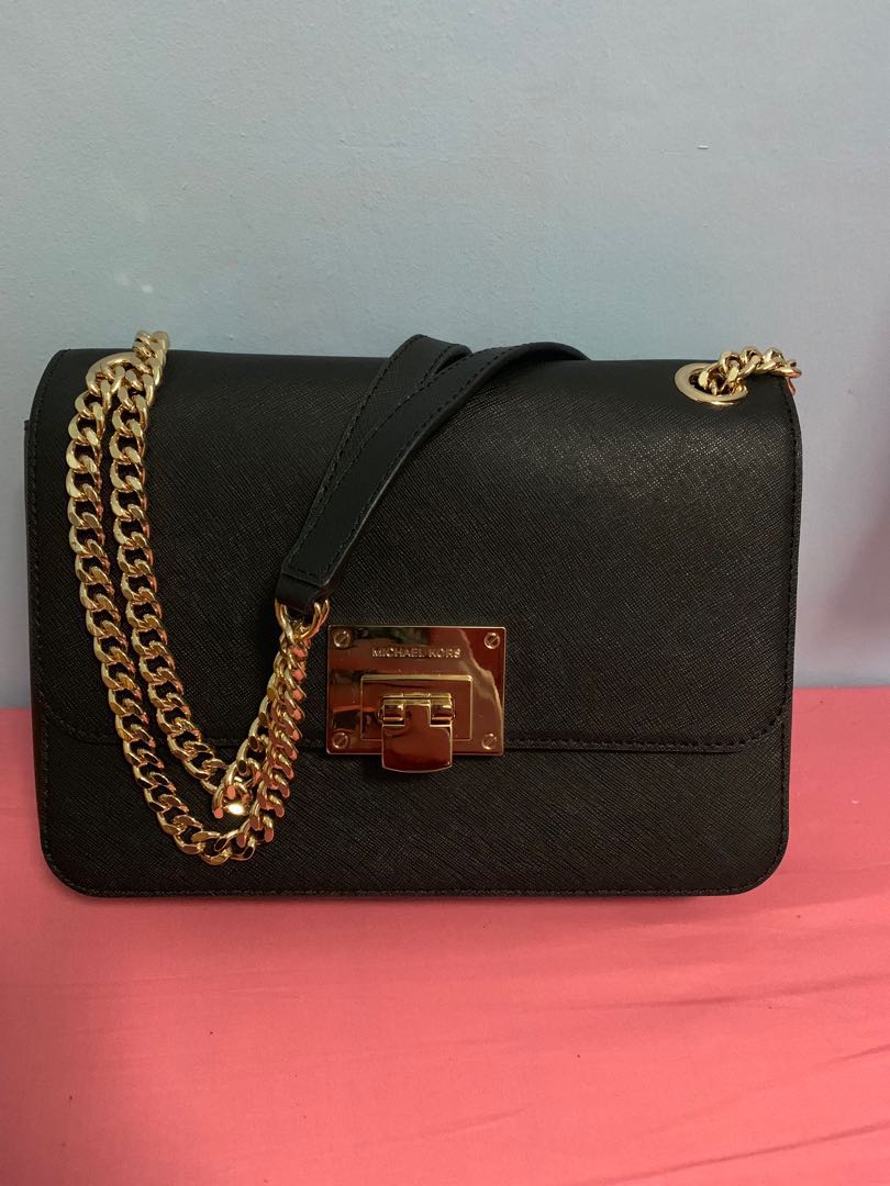 michael kors brown and black handbag