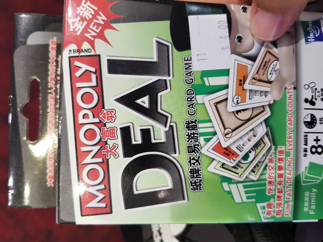 Monopoly Deal(with Chinese words), Hobbies & Toys, Toys & Games on ...