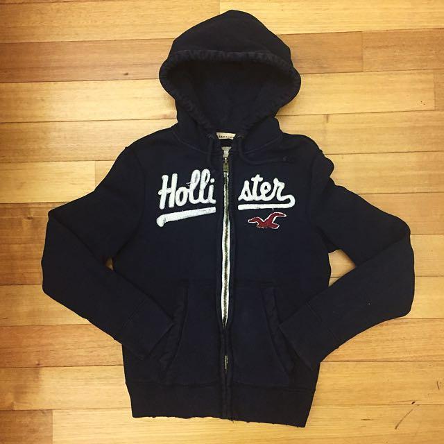navy hollister hoodie