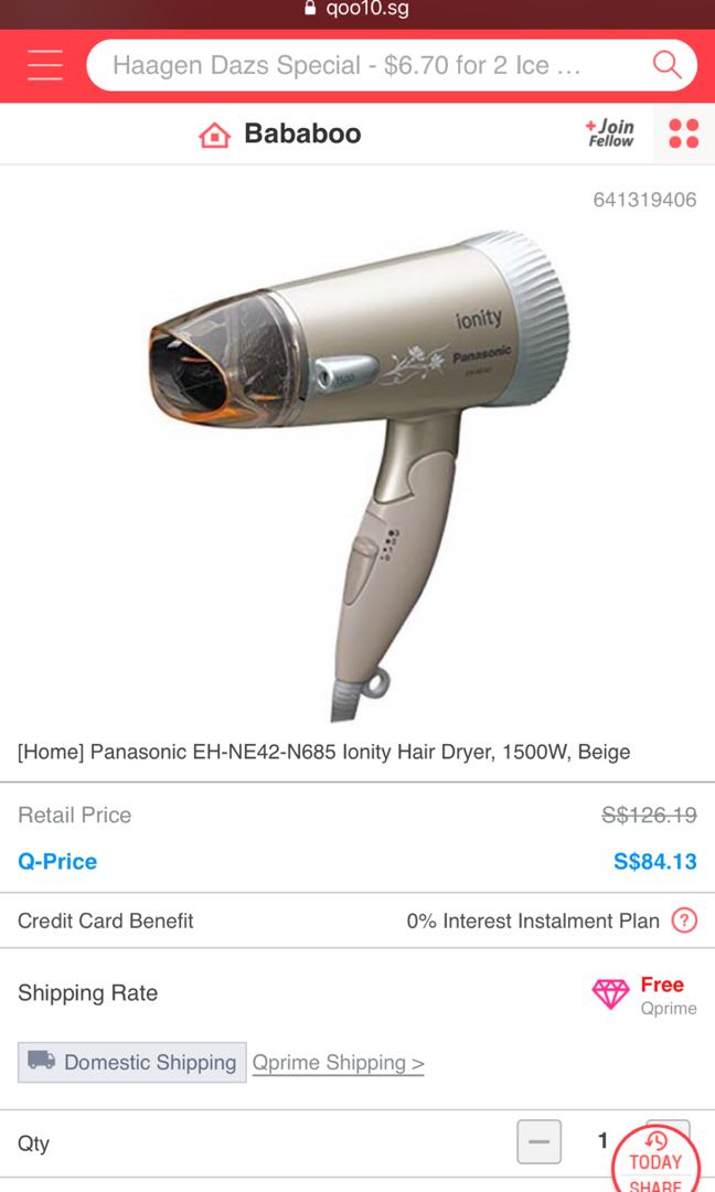 Panasonic Hair Dryer Health Beauty Hair Care On Carousell
