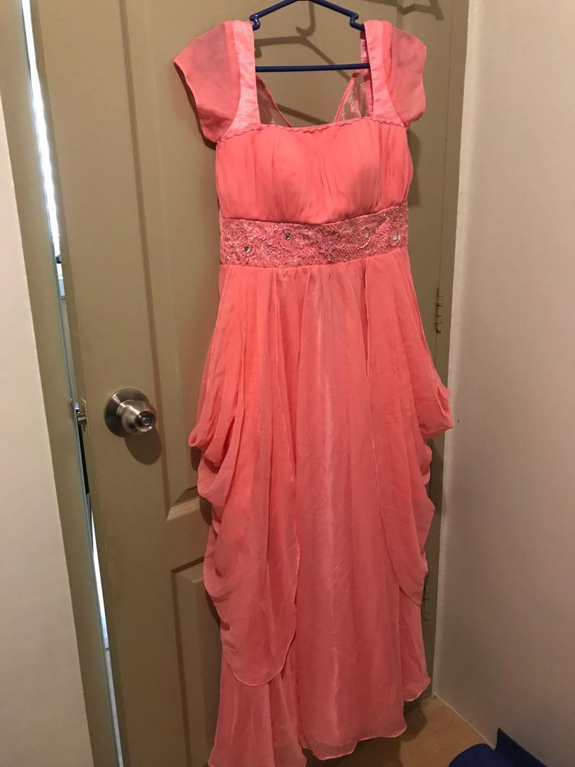 Pink Embellished Bridesmaid Long Gown (Category: Evening dresses & gowns) located in Pasig City. Submitted by simplify.simplify (Listing ID 160018535, Image 1). Description: - Pink, embellished long bridesmaid gown - Used only once - RFS: Decluttering - Free shipping within Manila.