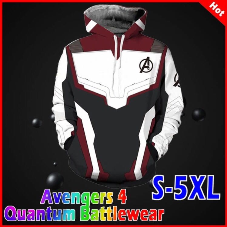 Po Limited Item Avengers Endgame Quantum Suit Hoodie Men S Fashion Clothes Tops On Carousell