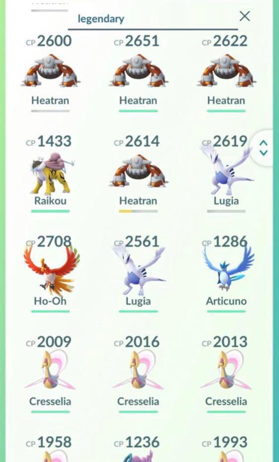 Pokemon Go Shiny And Legendary Trade Toys Games Video Gaming In Game Products On Carousell