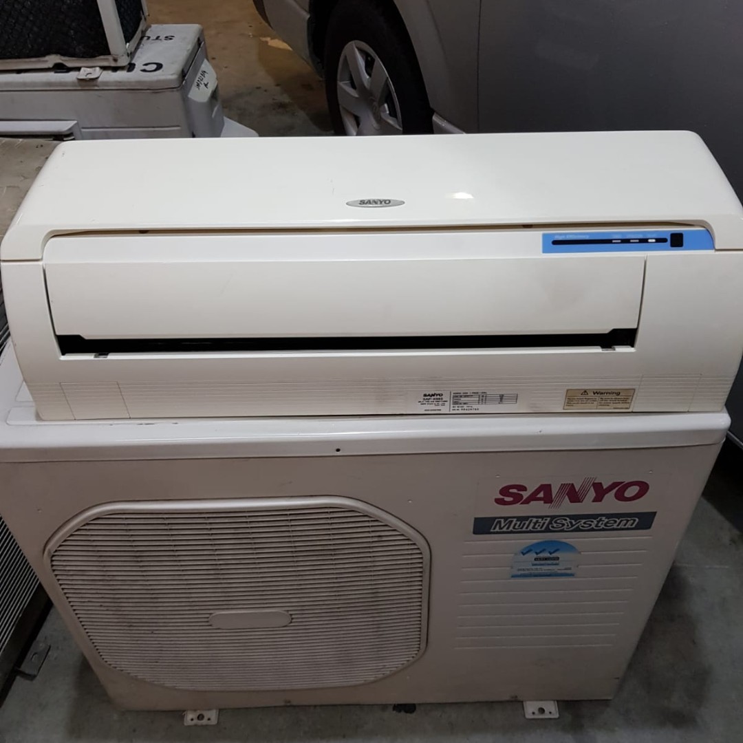 Reconditioning Sanyo system 3 non inverter wall mounted aircon, TV