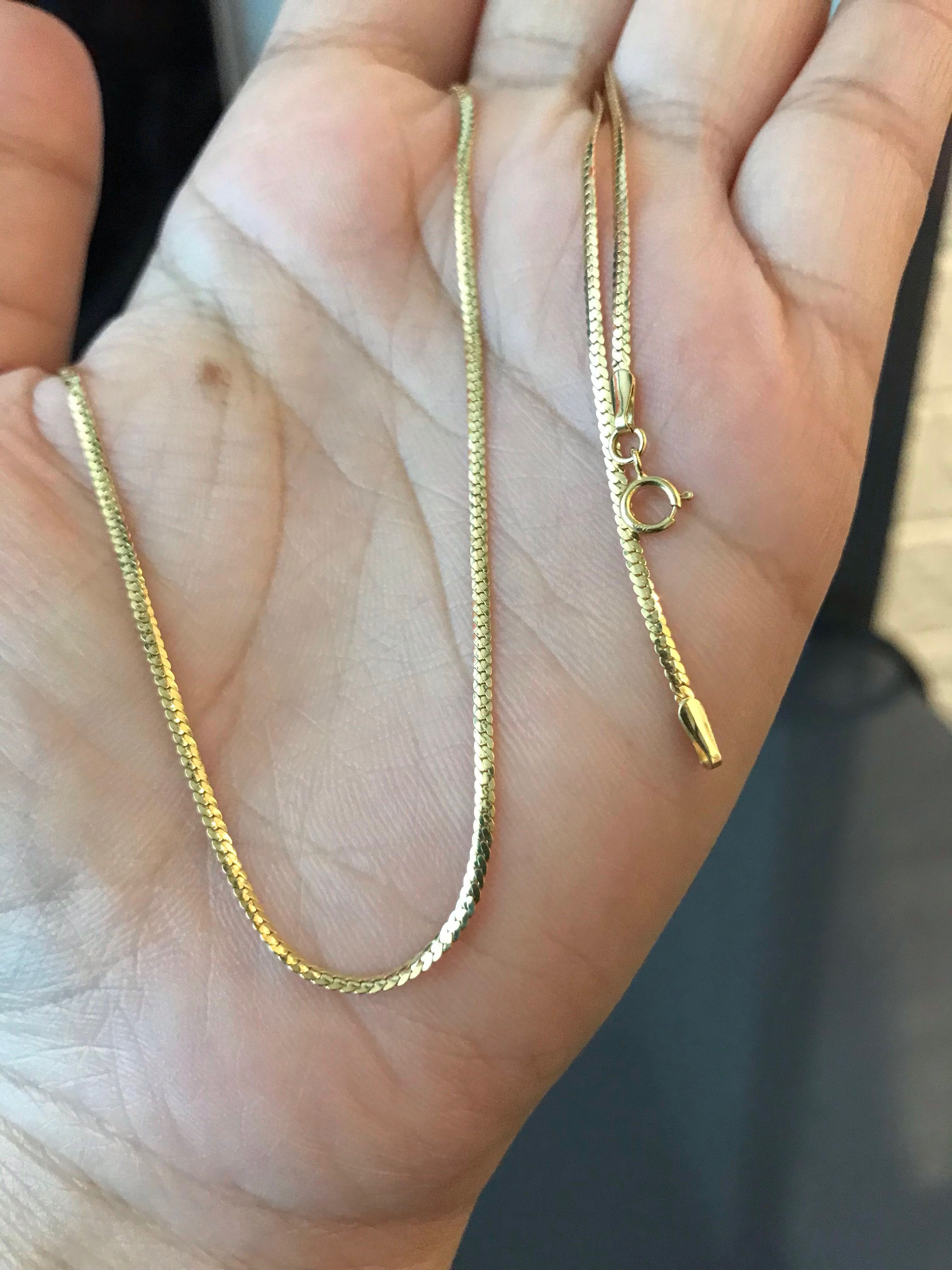 Flat Snake Chain: Genuine Gold 18K|750 