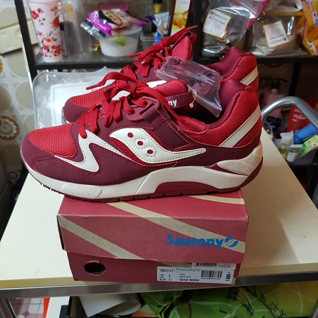 Saucony grid shop 9000 mens red