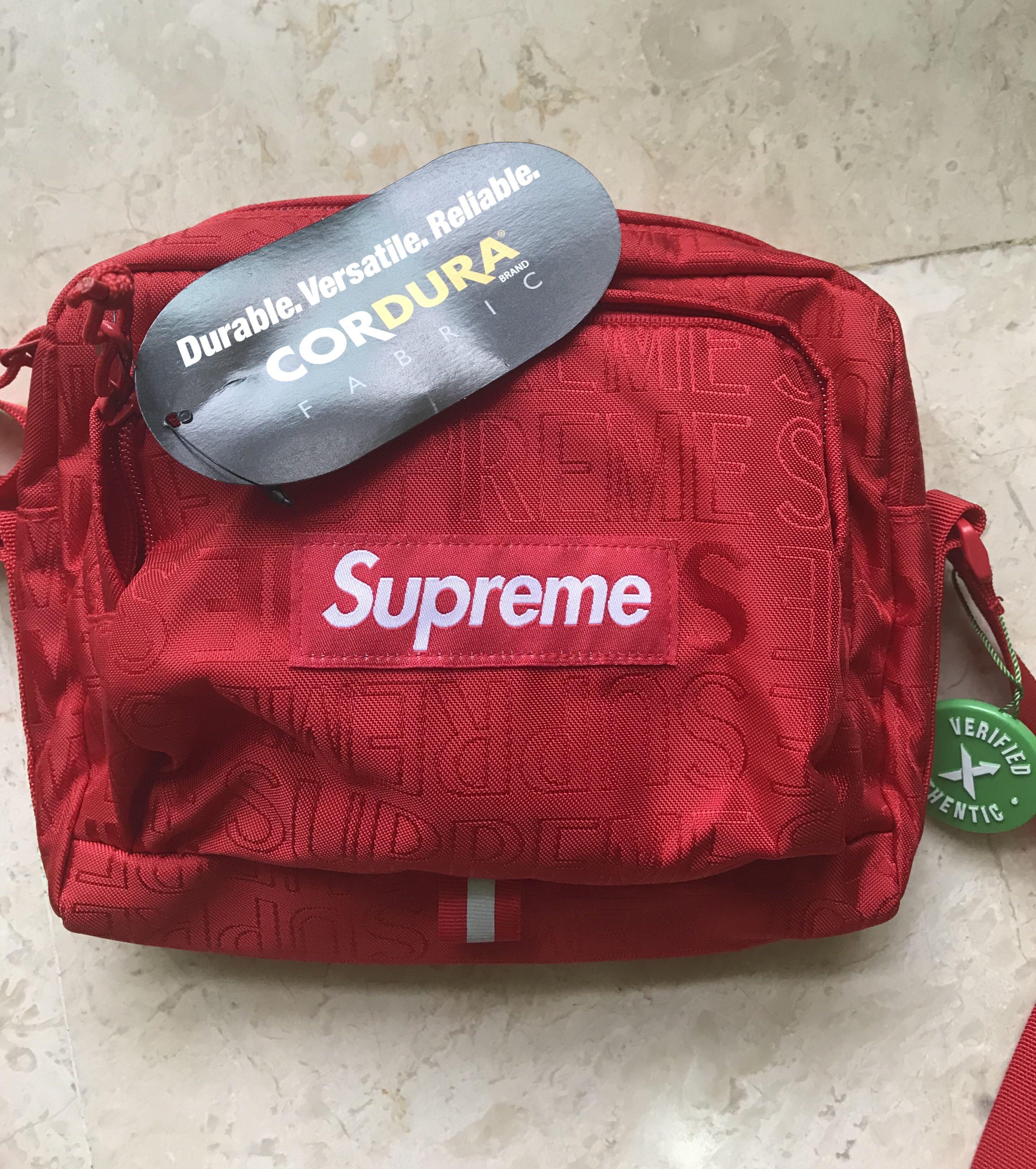 Supreme SS19 Shoulder Bag Red Men s Fashion Bags Sling Bags on