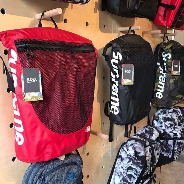 Supreme x The North Face SS17 BLACK Waterproof Backpack, Men's