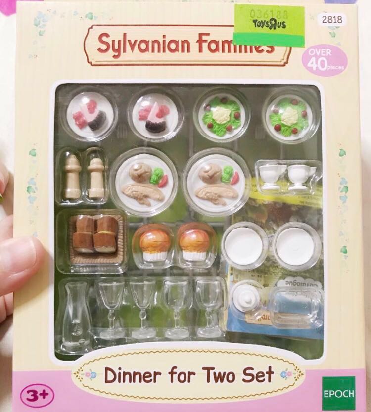 sylvanian families dinner for two set