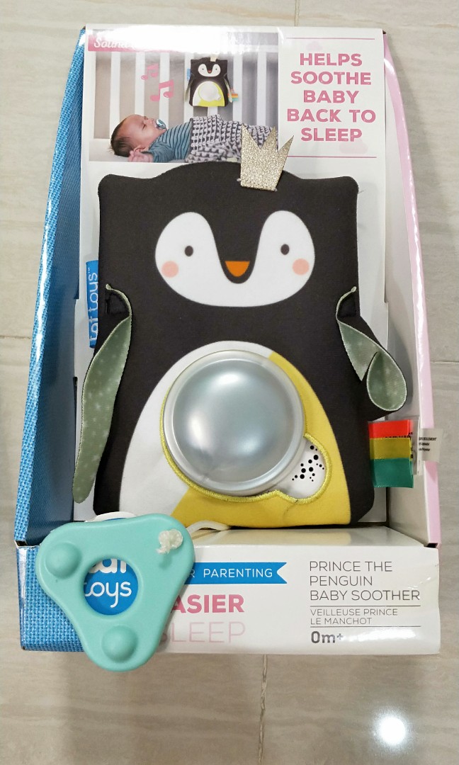 taf toys prince the penguin baby soother