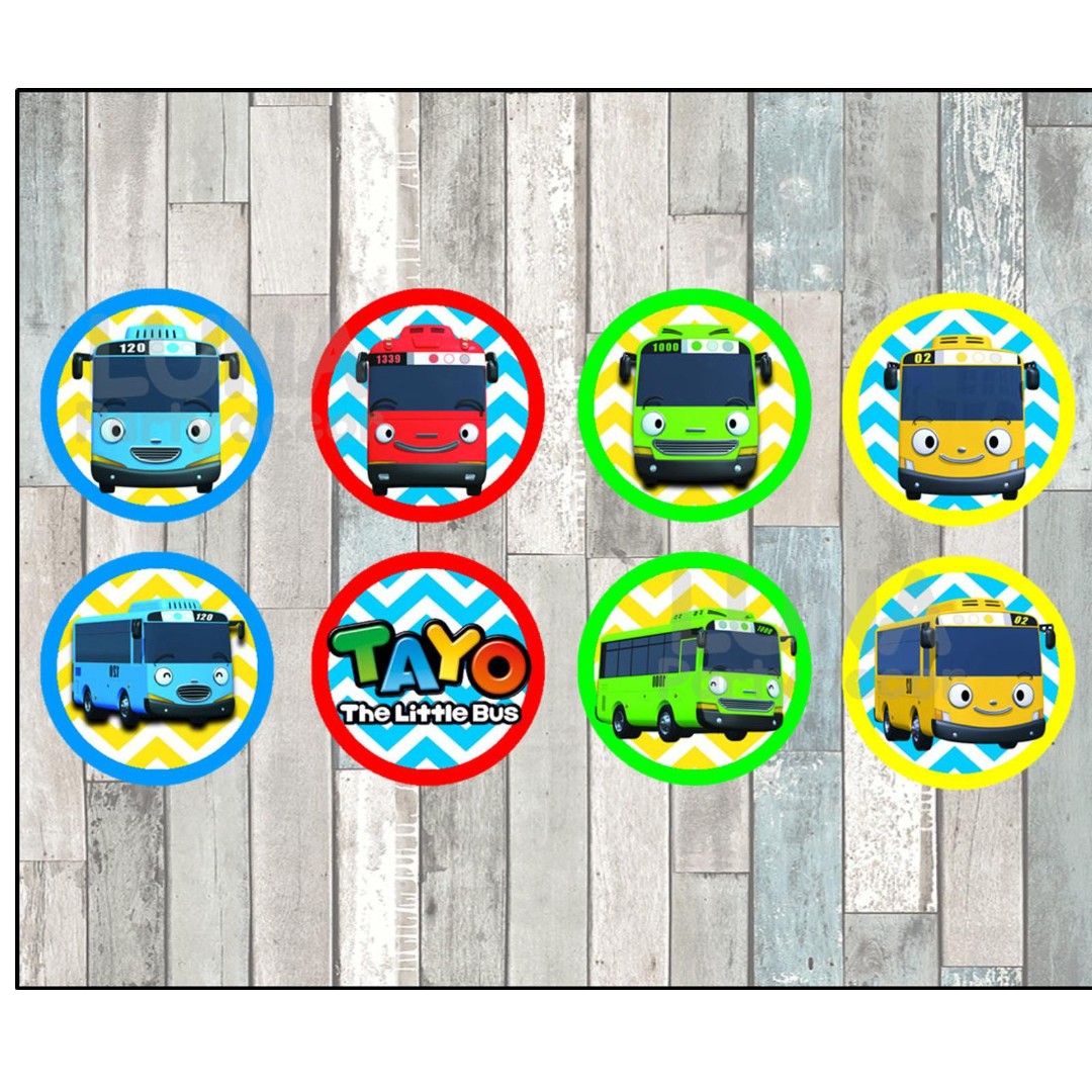 Tayo the Little Bus Toppers instant download, Printable Tayo the Little ...
