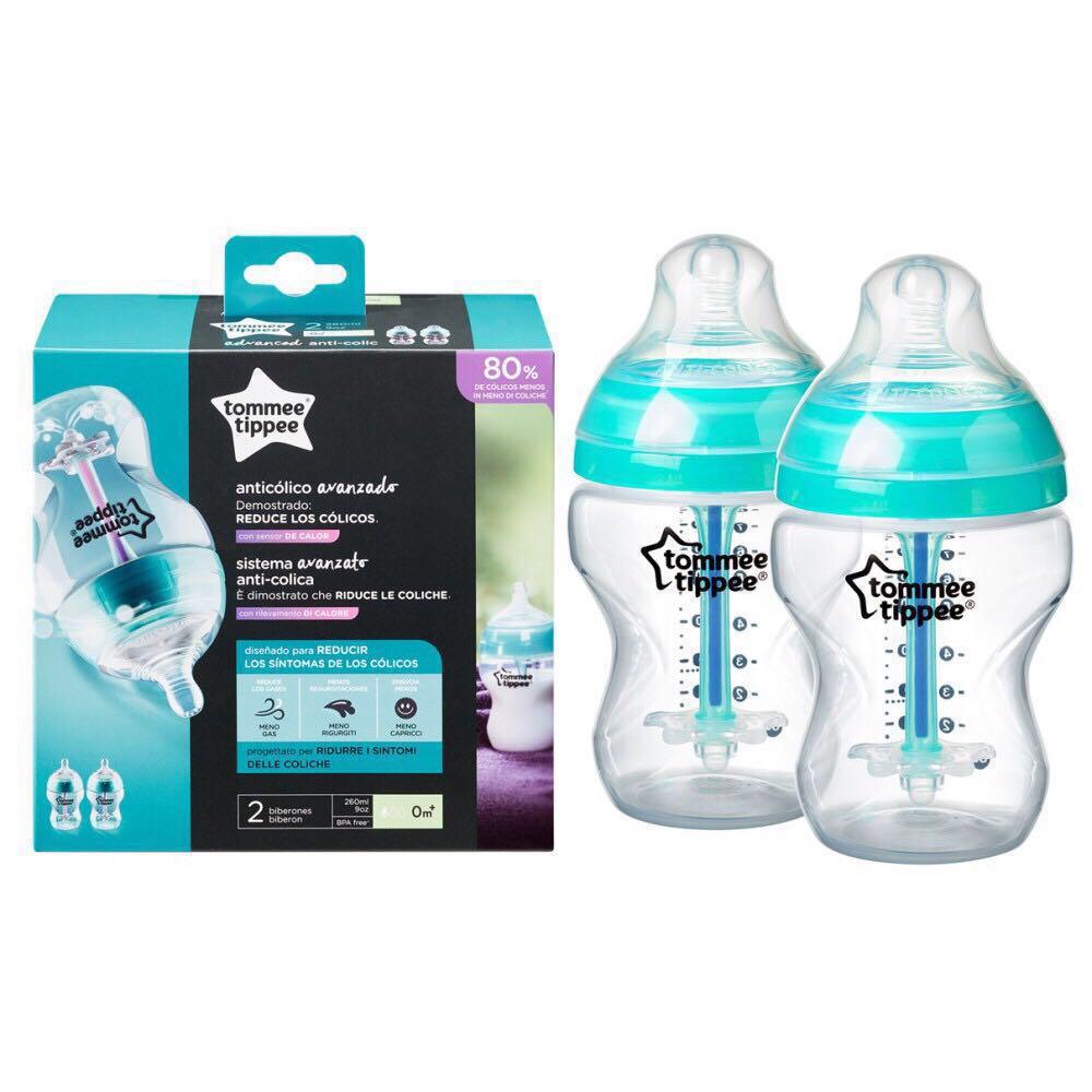 tommee tippee advanced anti colic bottles pink