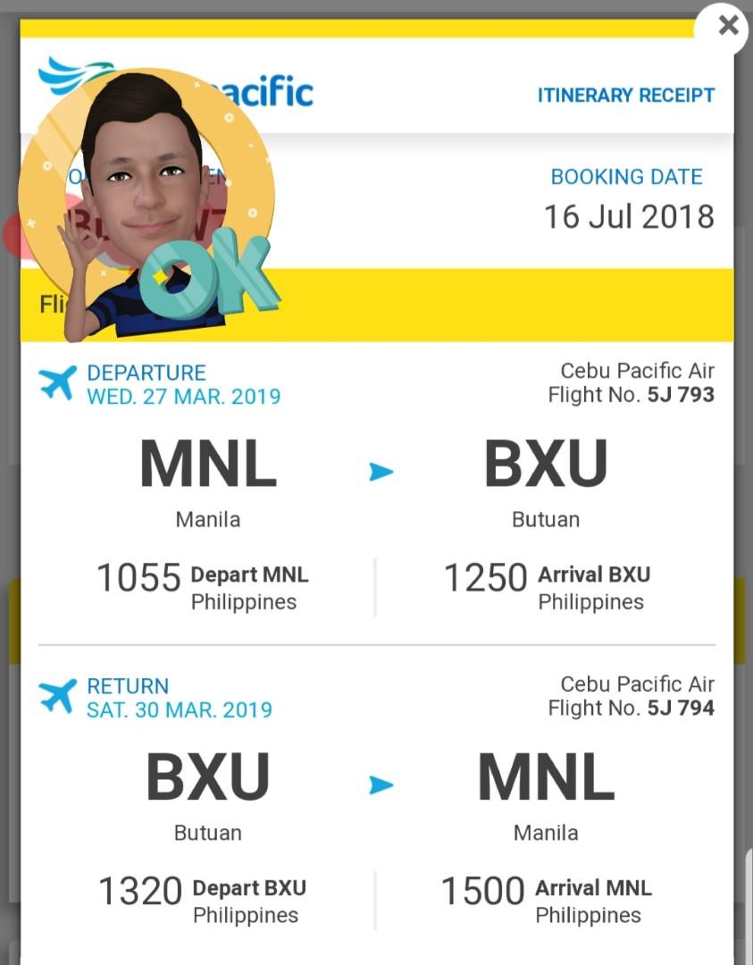 Trip to Butuan (Manila to Butuan vv), Tickets & Vouchers, Local