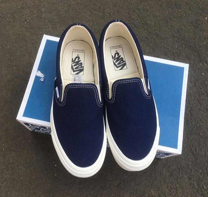 Vans slip on og peacoat store