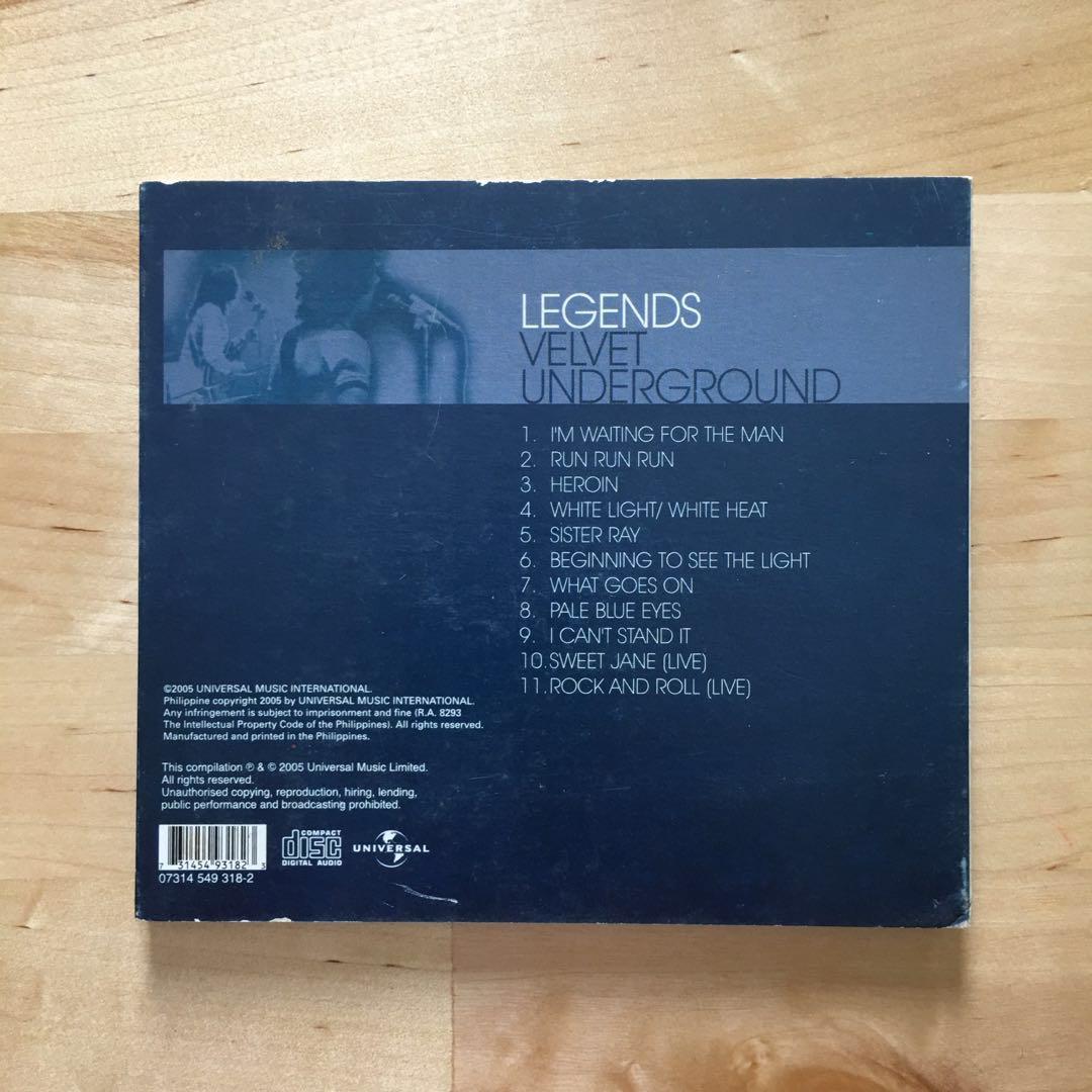 Velvet Underground - Legends (Category: Vinyls) located in Mandaluyong City. Submitted by aeonartph (Listing ID 214256435, Image 3). Description: Artist: Velvet Underground Album: Legends (Compilation) Genre: Avant-Garde Disc: NM Inlay: VG ————— Mint (M) Perfect. No scuffs/scratches, unplayed - possibly still sealed. Insert/Inlay/Booklet/Sleeve/Digipak: Perfect. No wear, marks, or any other imperfections - possibly still sealed. Near Mint (NM) Ne