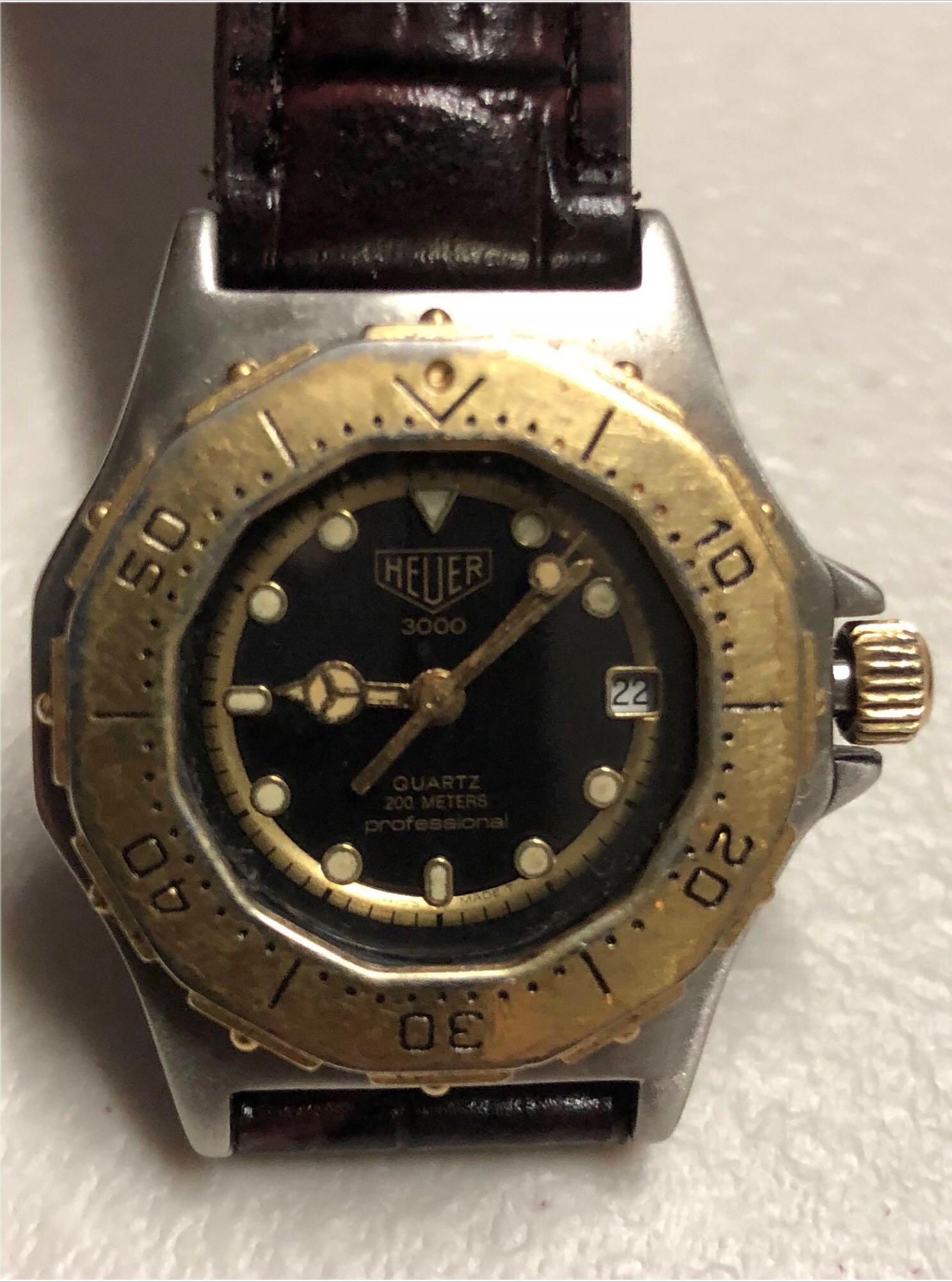 Vintage Heuer series 3000 Original (Category: Luxury Watches) located in Paranaque City. Submitted by surebuyer26 (Listing ID 191721540, Image 1). Description: Heuer vintage Series 3000 Ladies watch Case size 27mm Ref: 936.008 Leather strap (after market) For meetup shopwise paranaque Or shipping nationwide.