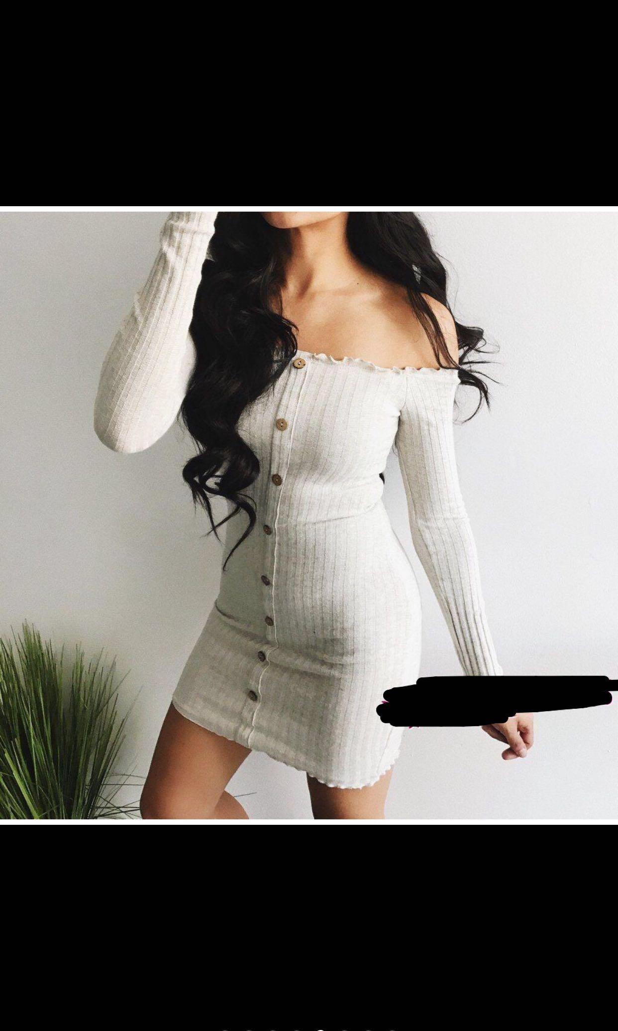White off the shoulder bodycon new arrivals