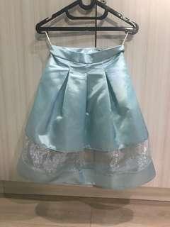 Miroir blue pleated skirt
