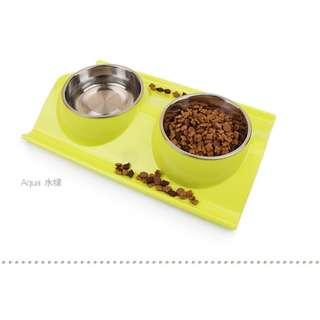 {In Stock} Pet Dining Sets/ Pet Bowls (Blue, Green, Pink)