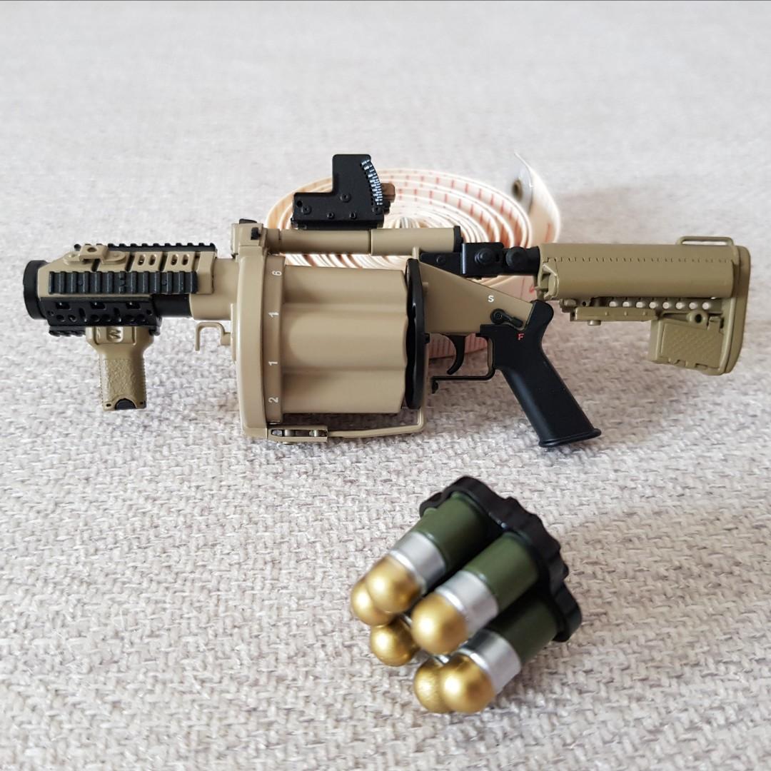 1/6 Mini Alloy Grenade Launcher Model Howitzer Toys Weapon Accessories Figure 