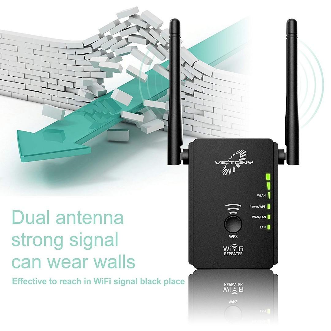 1956 VICTONY WiFi Range Extender 1200Mbps WiFi Signal Booster with High  Performance External Antennas WiFi Extender for 2.4G and 5G Frequency,  Electronics, Others on Carousell