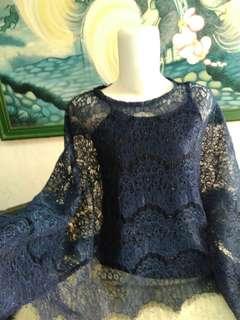 Cape kebaya navy 100% baru dijual karena salah warna