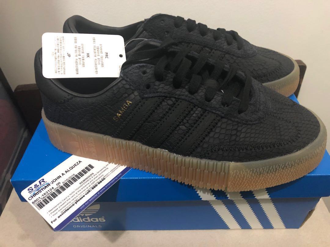 Adidas sambarose 2025 black snakeskin