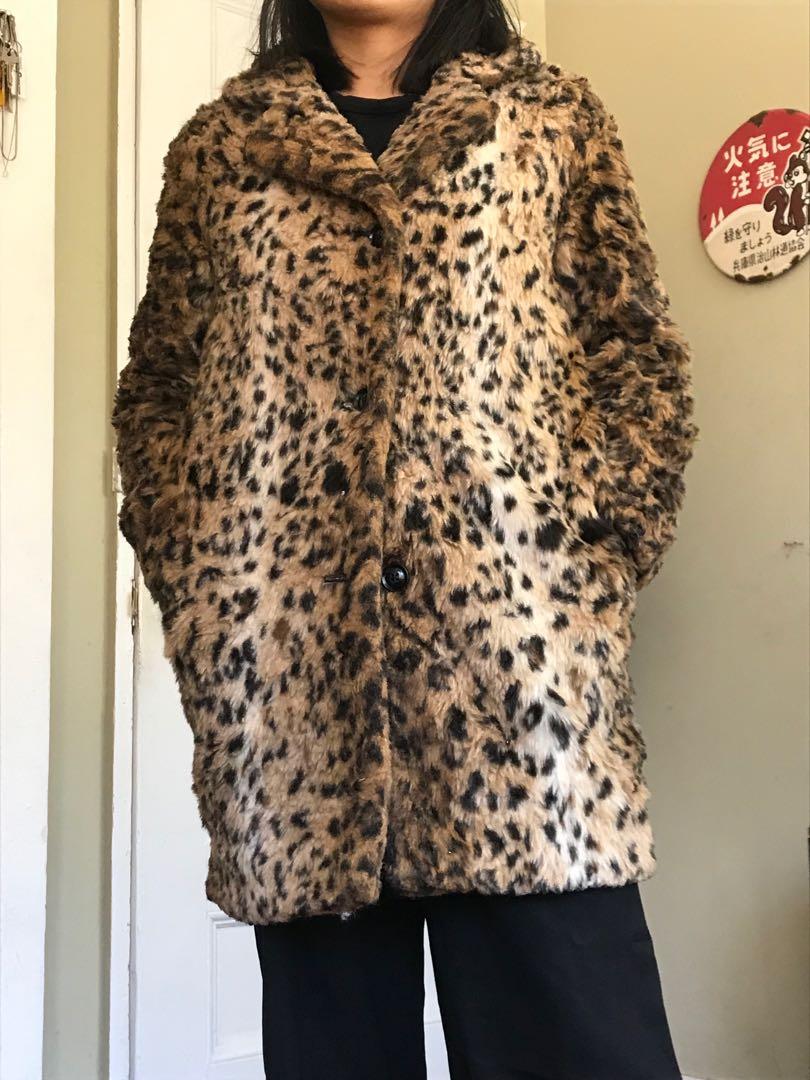 Aritzia leopard coat top