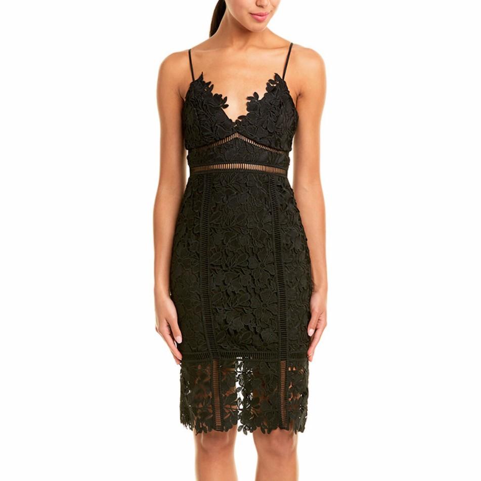 uk 6 Bardot Botanica Lace Dress in Black