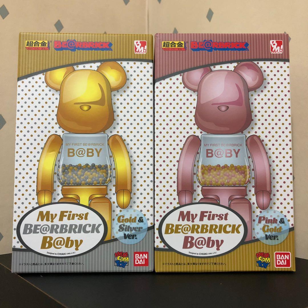 Bearbrick 200% My first baby 超合金Pink & Gold Gold & Silver 粉