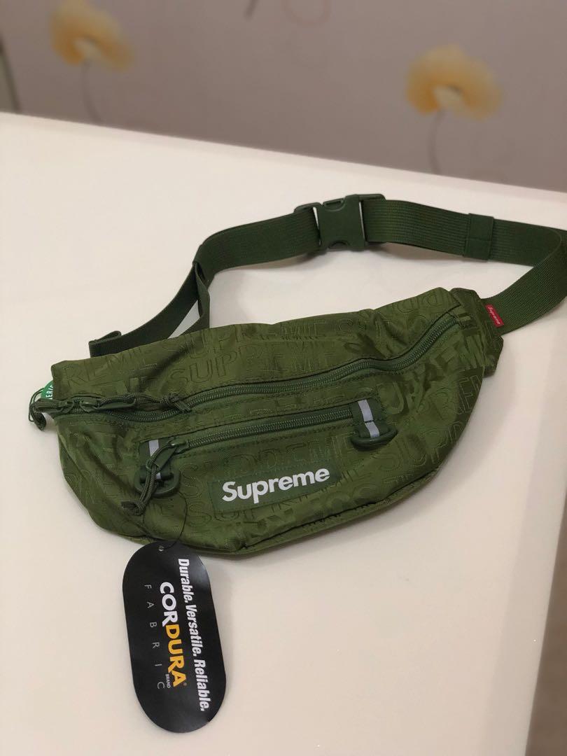 supreme olive waist bag