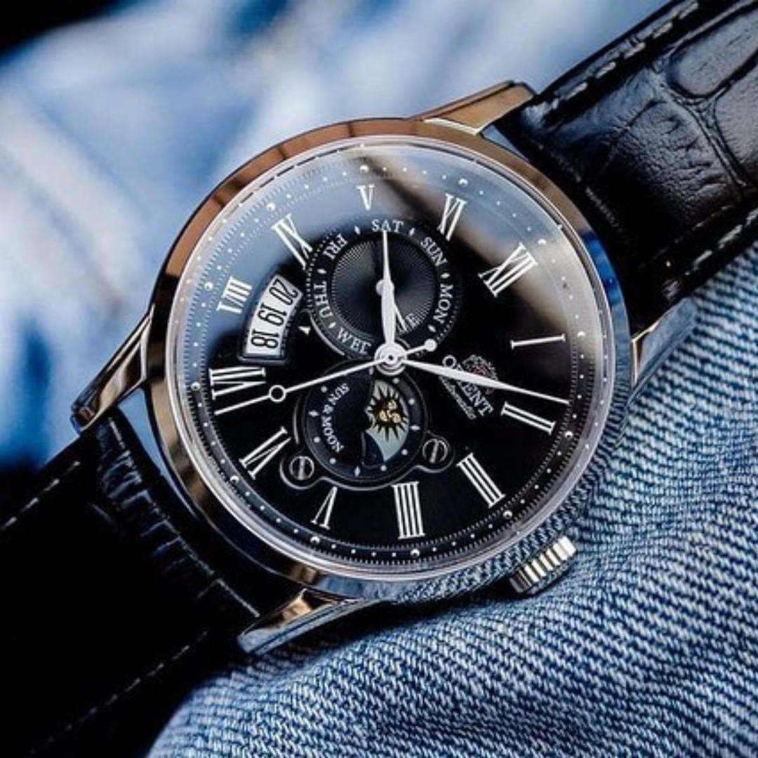 BNIB Orient Sun Moon Version 3 Automatic Japan Made SAK00004B Mens Watch