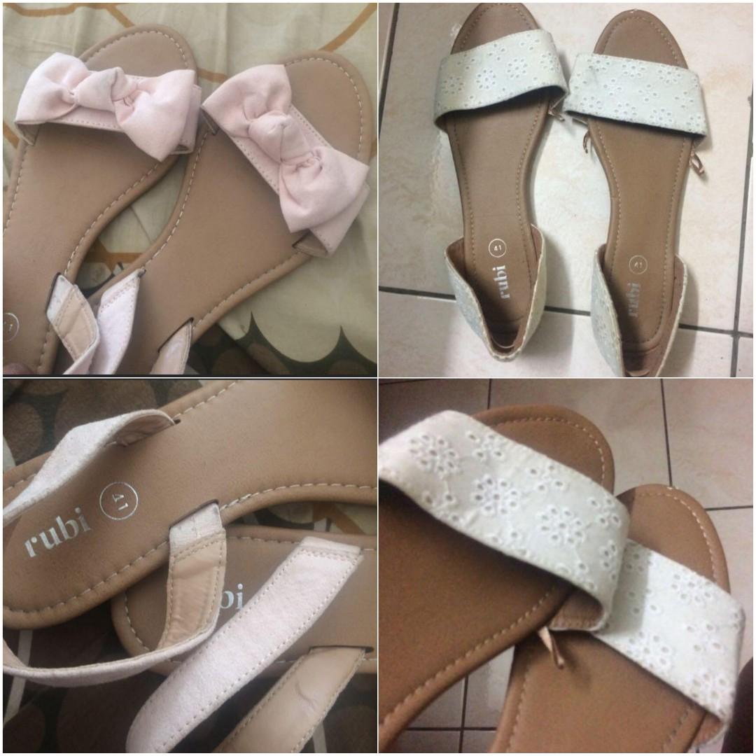 Free Ship Sandal Rubi 2 Pairs 41size Big Size Women s Fashion